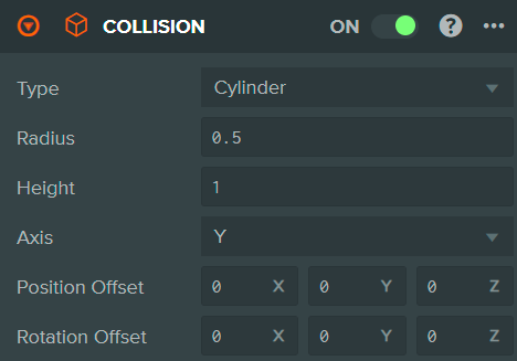 Collision Component (Cylinder)